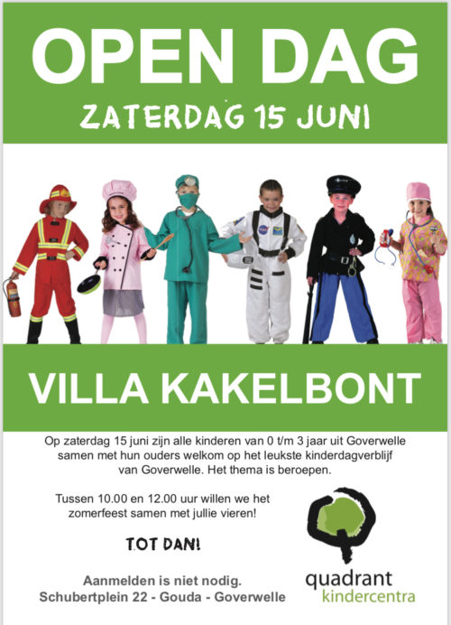 Gouda Goverwelle - Wijk - Opendag / zomerfeest kindercentrum Villakakelbont