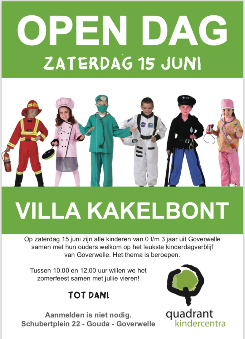 Gouda Goverwelle - Activiteiten - Wijk - Opendag / zomerfeest kindercentrum Villakakelbont